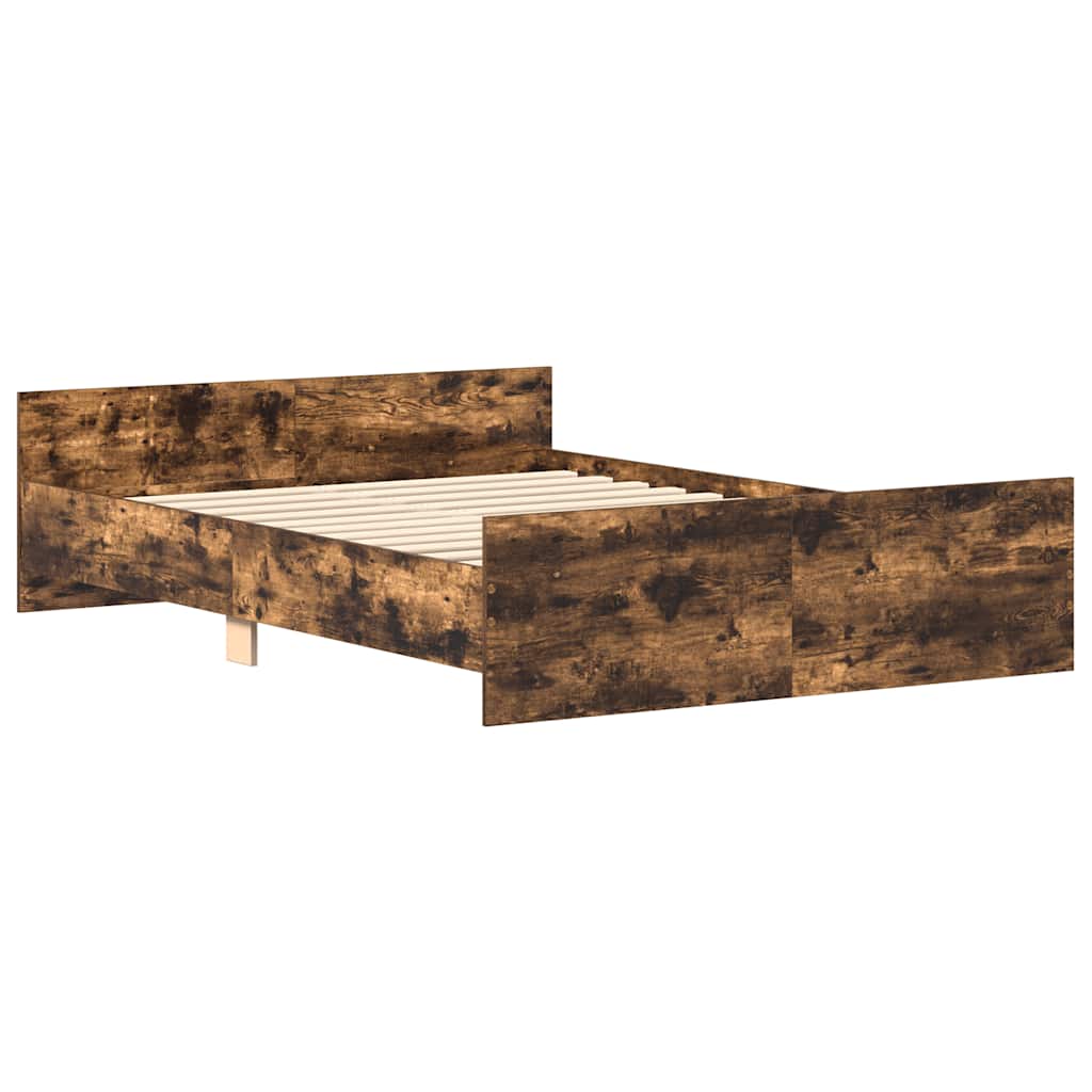Cadre de lit sans matelas chêne fumé 120x200 cm - XIOS
