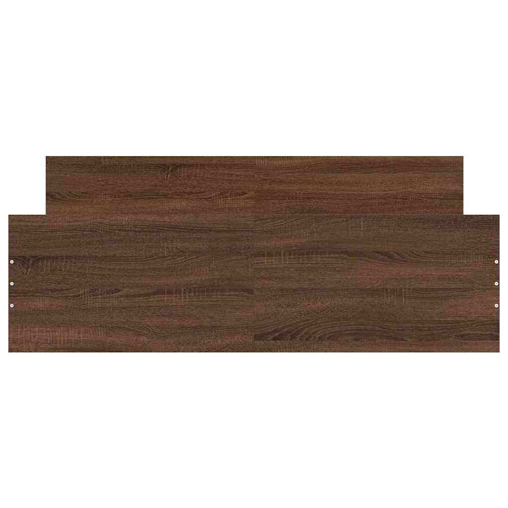 Cadre de lit sans matelas chêne marron 150x200 cm - XIOS