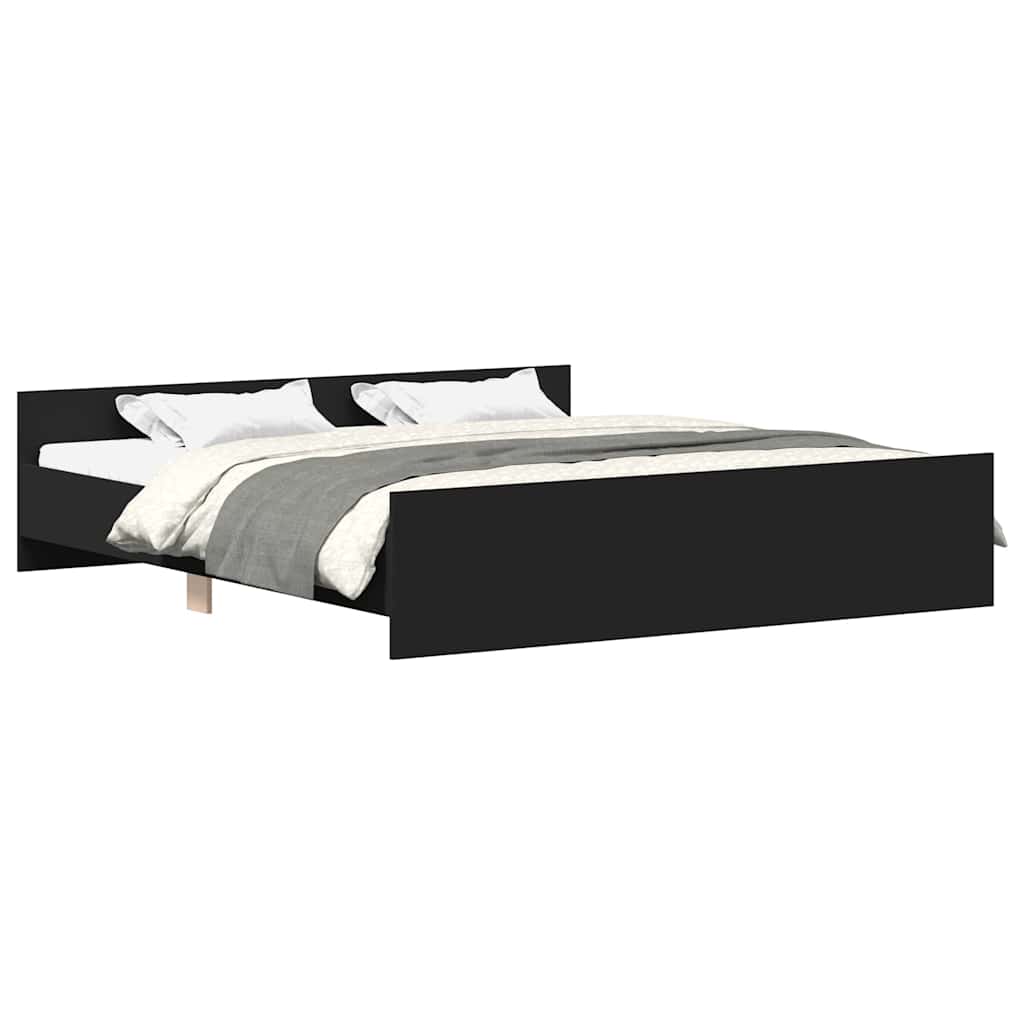 Cadre de lit sans matelas noir 160x200 cm - XIOS