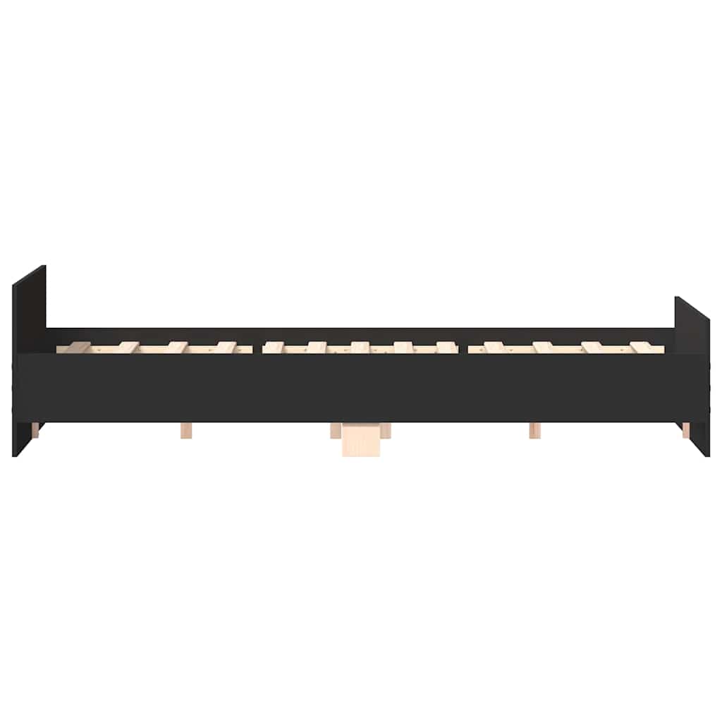 Cadre de lit sans matelas noir 160x200 cm - XIOS