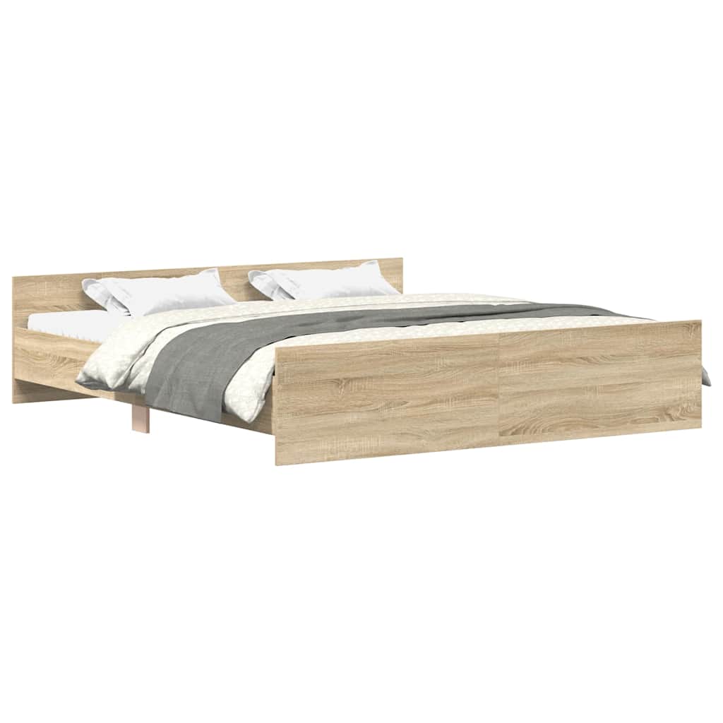 Cadre de lit sans matelas chêne sonoma 160x200 cm - XIOS