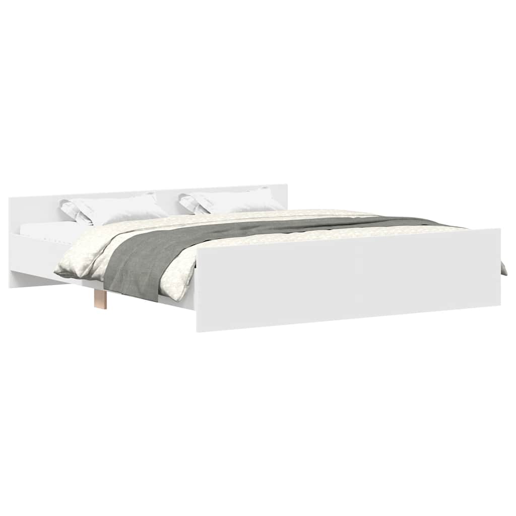 Cadre de lit sans matelas blanc 180x200 cm