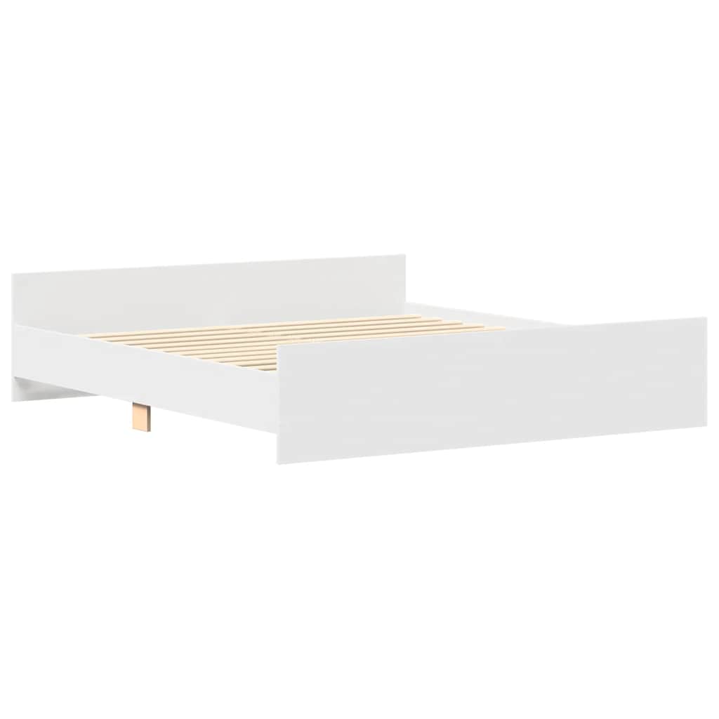 Cadre de lit sans matelas blanc 180x200 cm