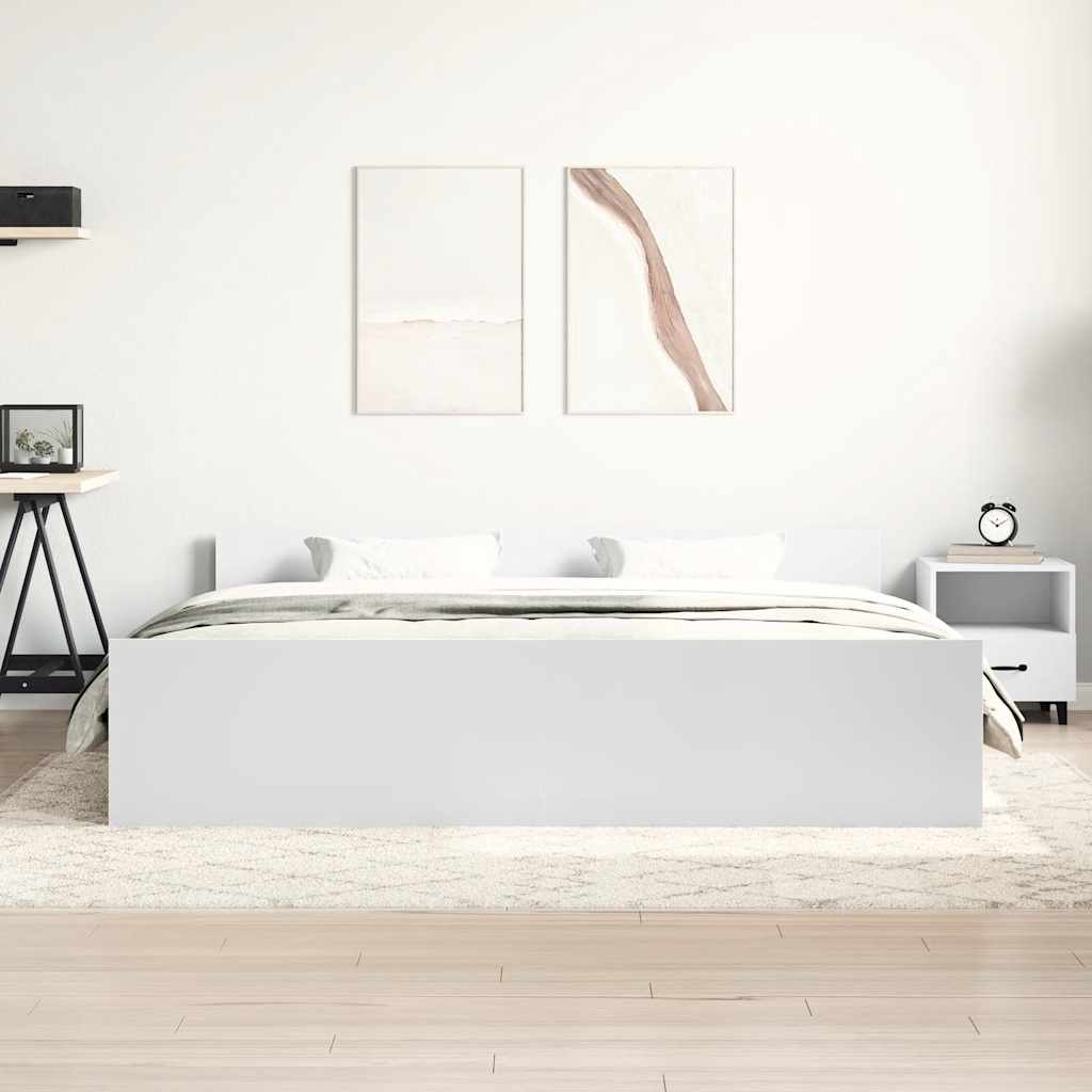 Cadre de lit sans matelas blanc 180x200 cm - XIOS