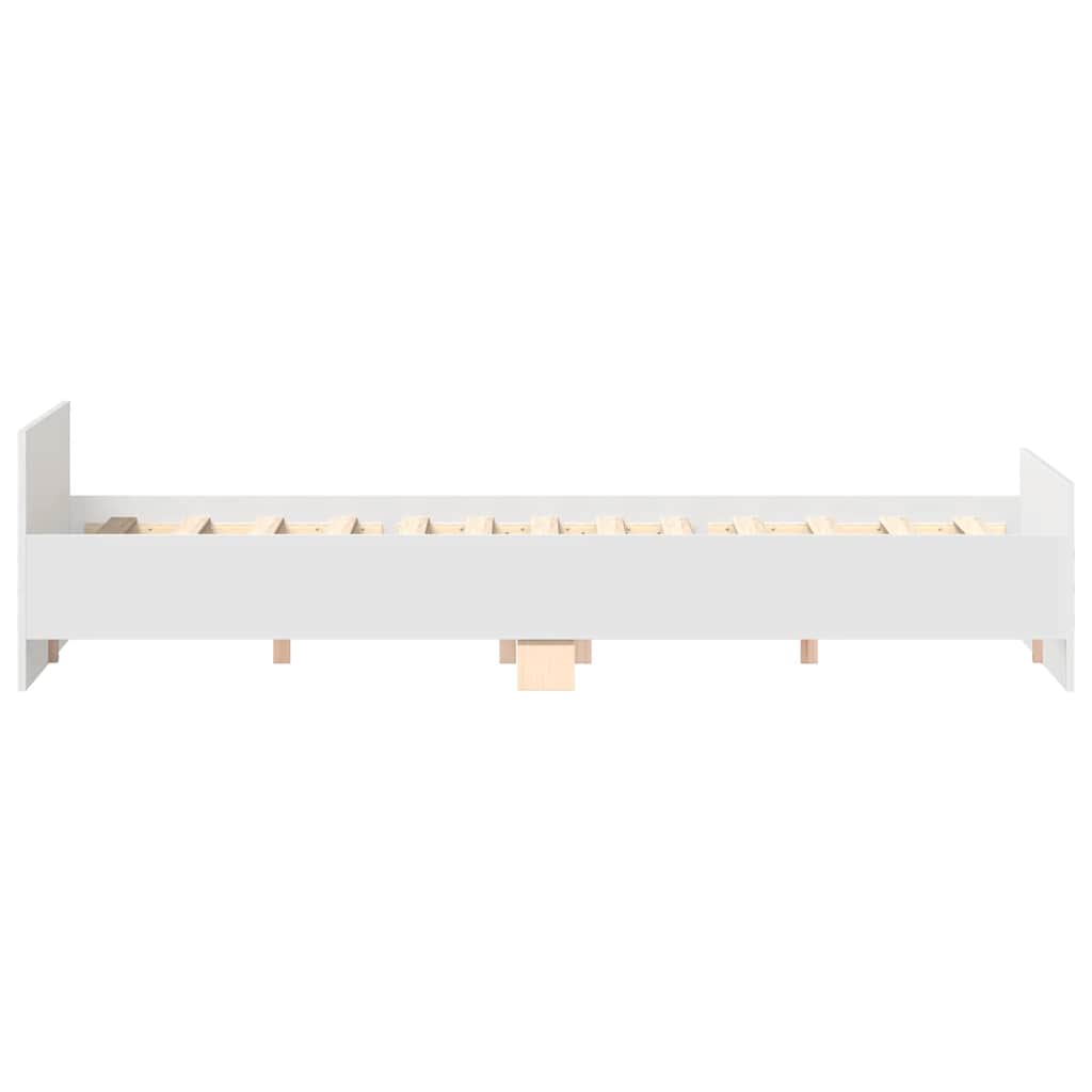 Cadre de lit sans matelas blanc 180x200 cm