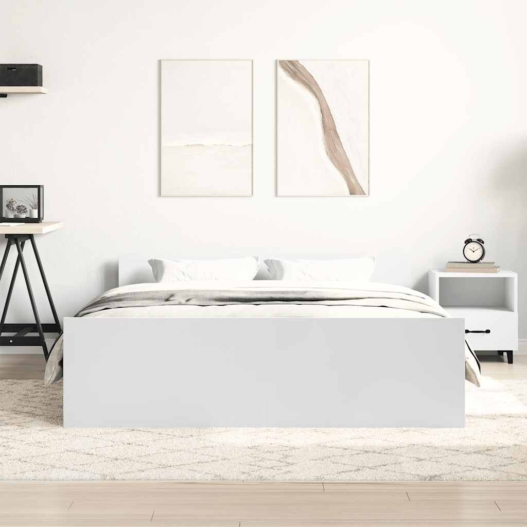 Cadre de lit sans matelas blanc 120x190 cm - XIOS