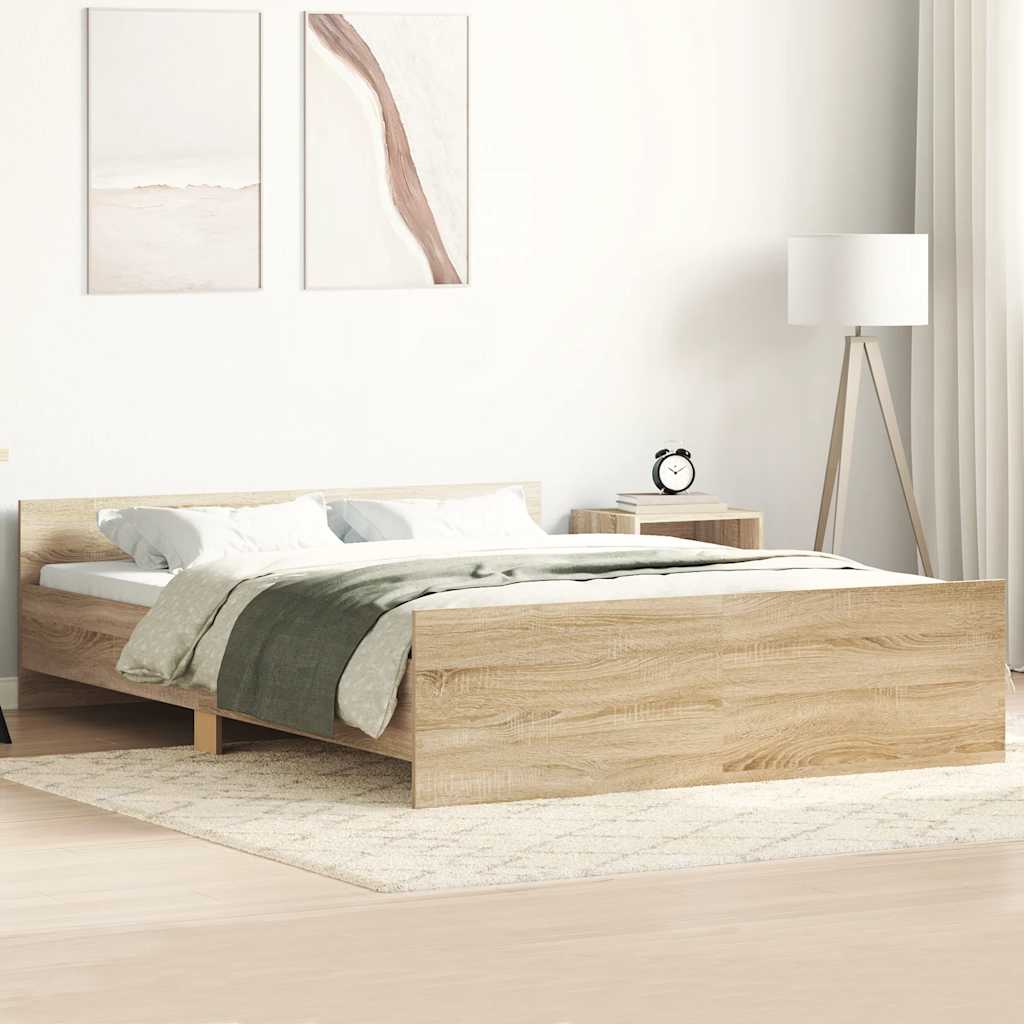 Cadre de lit sans matelas chêne sonoma 120x190 cm - XIOS