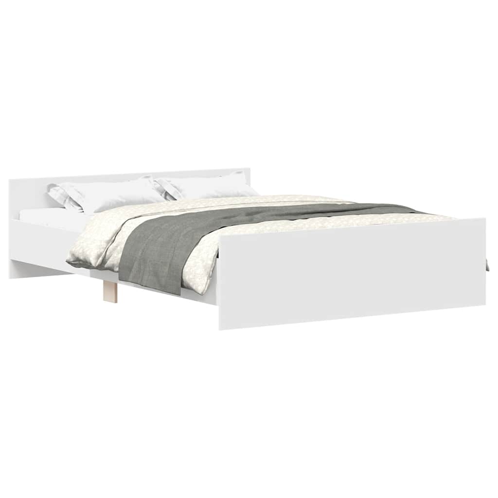 Cadre de lit sans matelas blanc 140x190 cm - XIOS