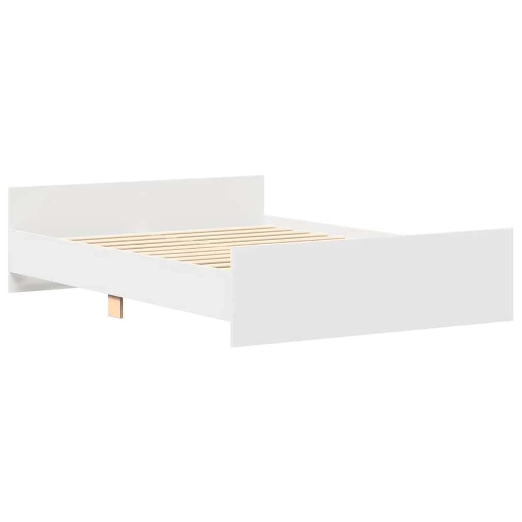 Cadre de lit sans matelas blanc 140x190 cm - XIOS