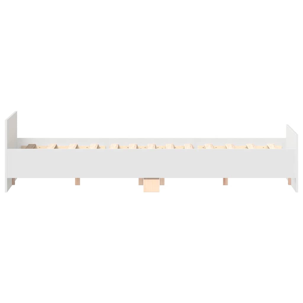 Cadre de lit sans matelas blanc 140x190 cm - XIOS