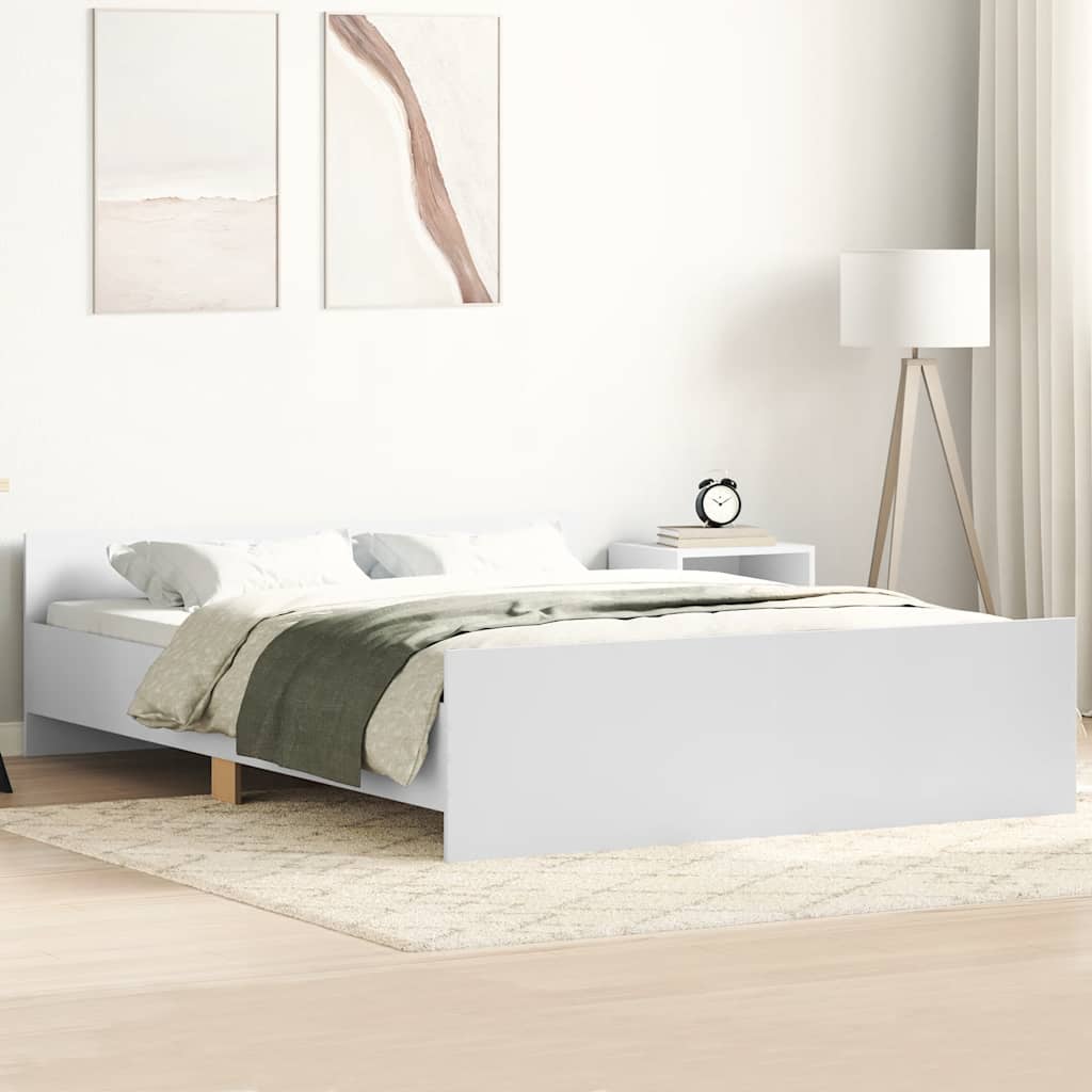 Cadre de lit sans matelas blanc 140x190 cm - XIOS