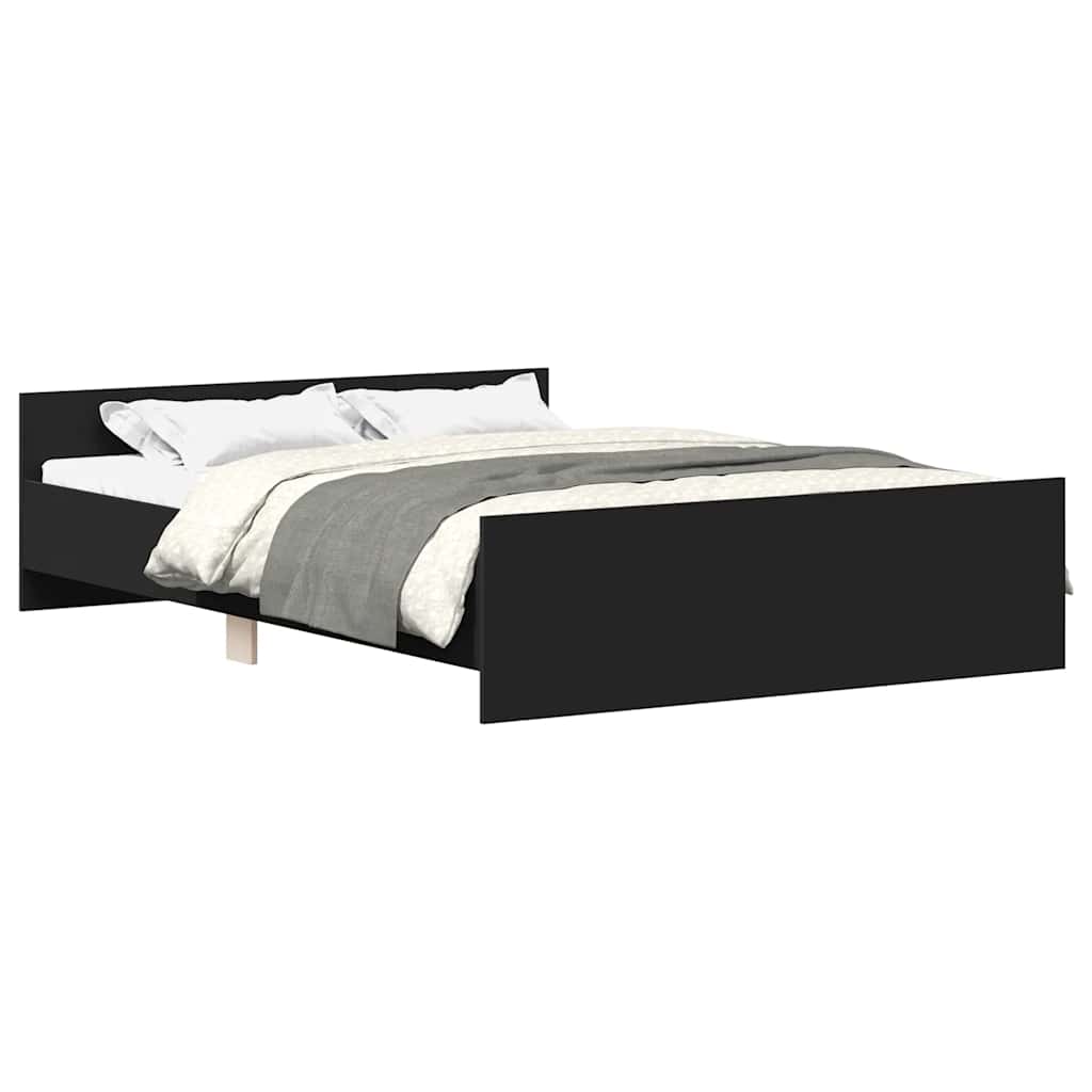 Cadre de lit sans matelas noir 140x190 cm - XIOS