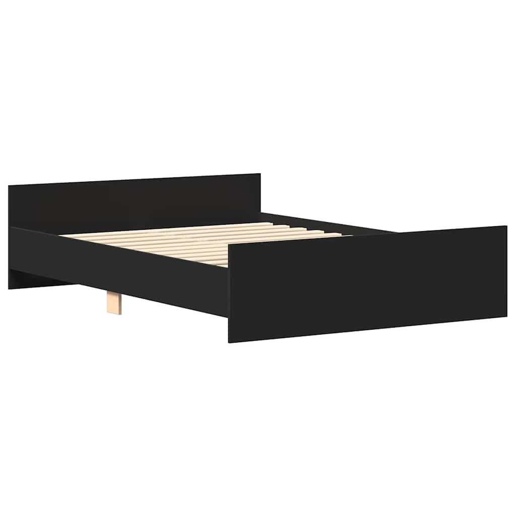 Cadre de lit sans matelas noir 140x190 cm - XIOS