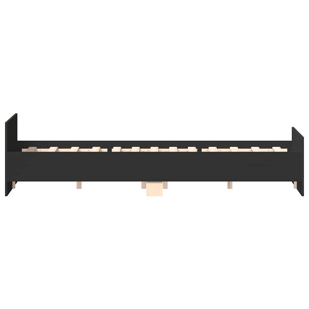 Cadre de lit sans matelas noir 140x190 cm - XIOS