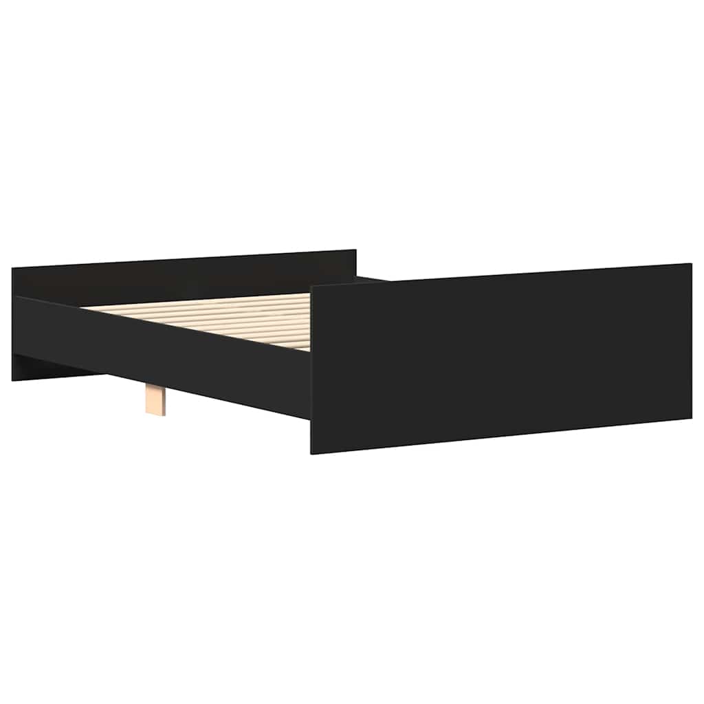 Cadre de lit sans matelas noir 140x190 cm - XIOS