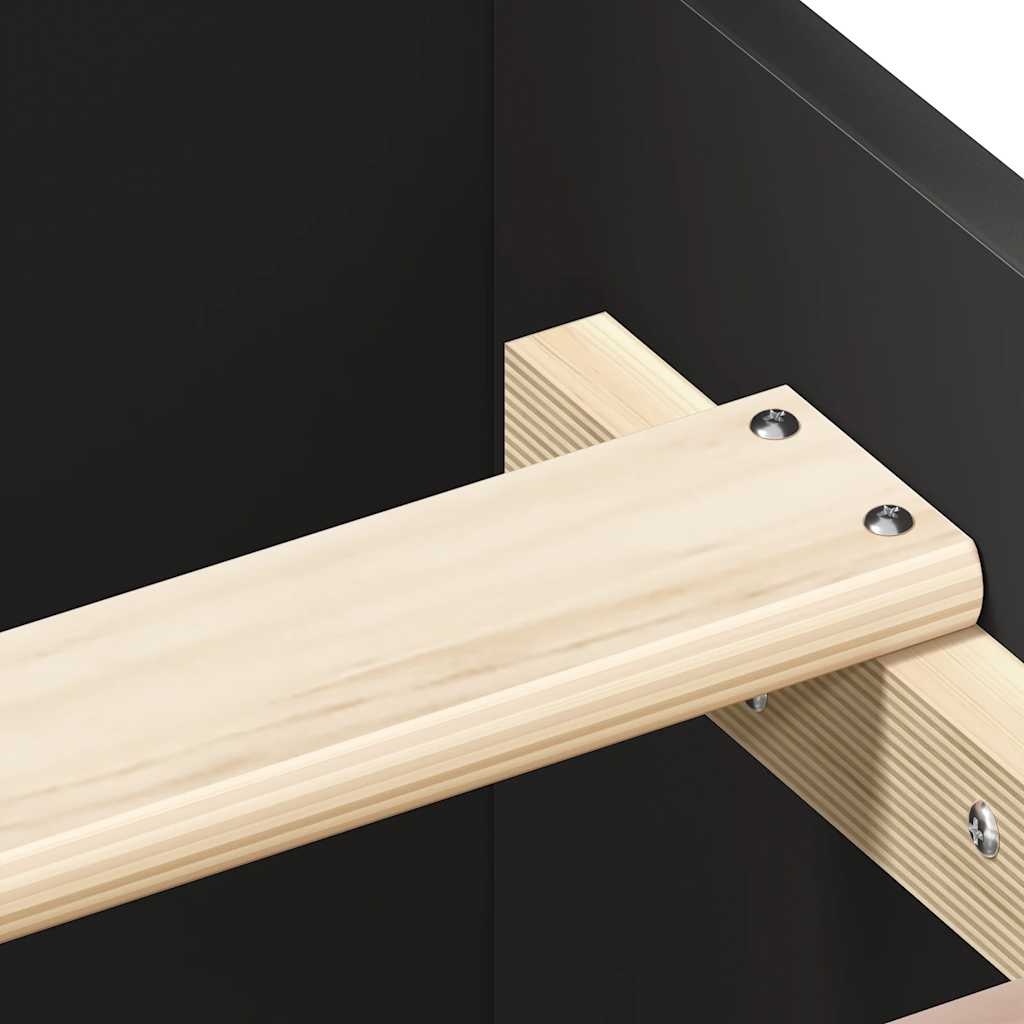 Cadre de lit sans matelas noir 140x190 cm - XIOS