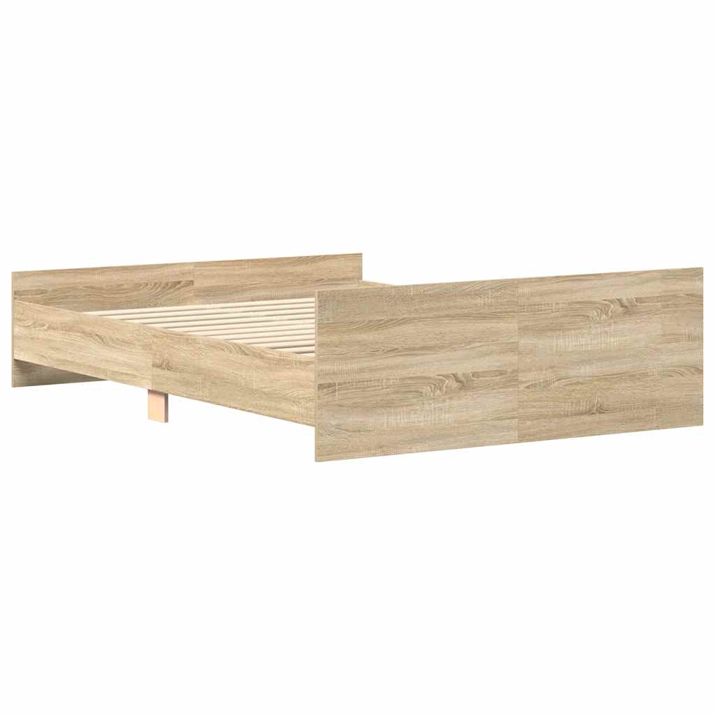 Cadre de lit sans matelas chêne sonoma 140x190 cm - XIOS