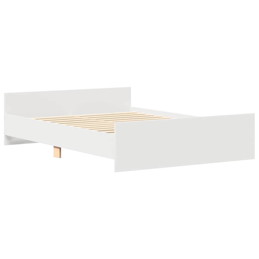 Cadre de lit sans matelas blanc 135x190 cm - XIOS