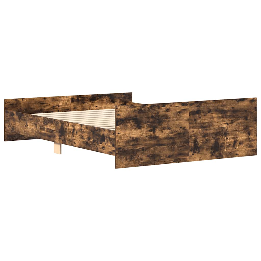 Cadre de lit sans matelas chêne fumé 135x190 cm - XIOS