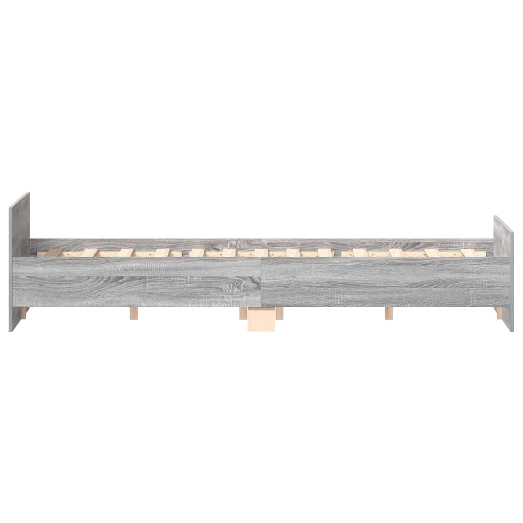 Cadre de lit sans matelas sonoma gris 135x190 cm - XIOS