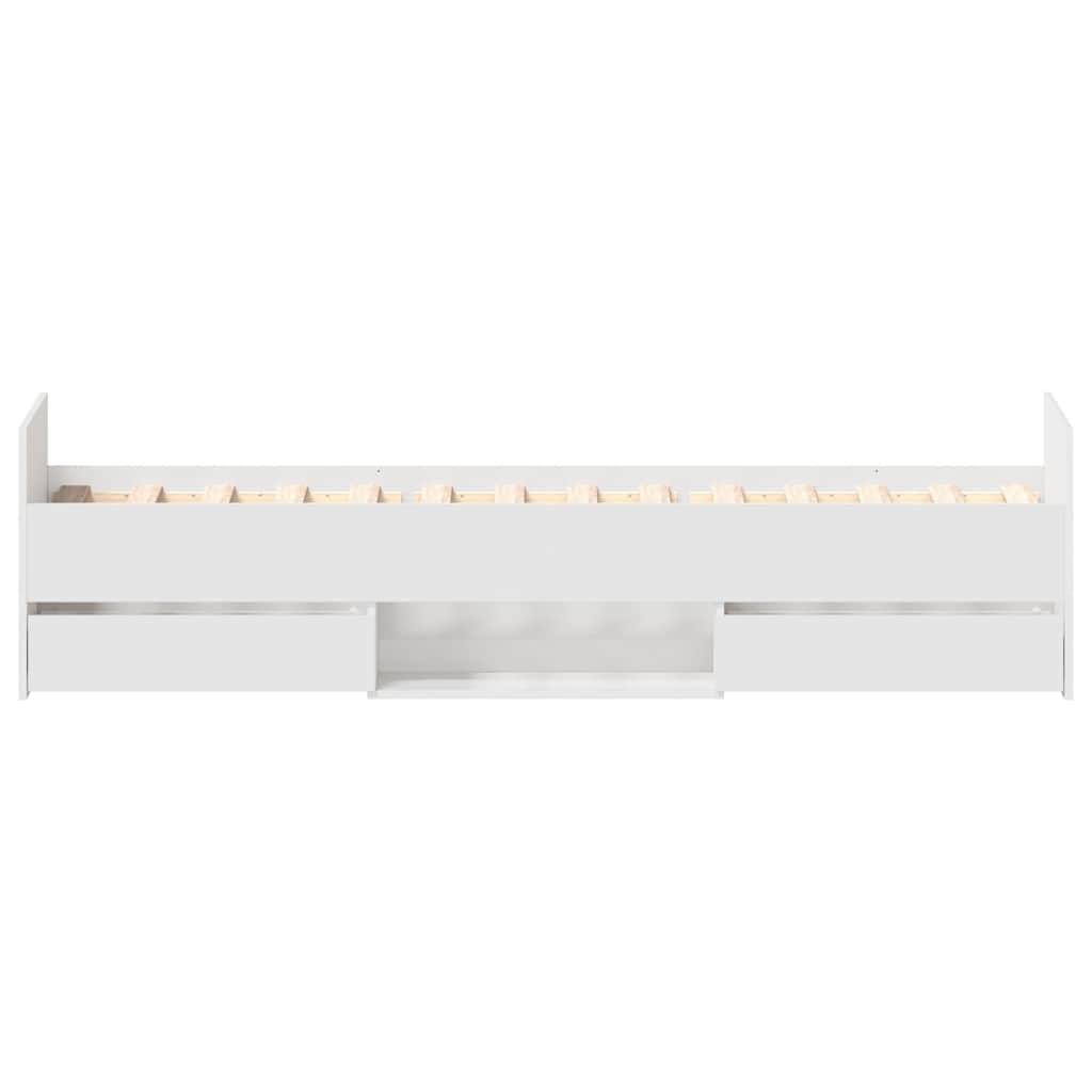 Cadre de lit sans matelas blanc 100x200 cm - XIOS