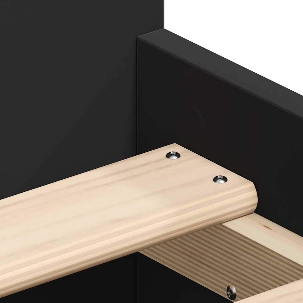 Cadre de lit sans matelas noir 90x190 cm - XIOS