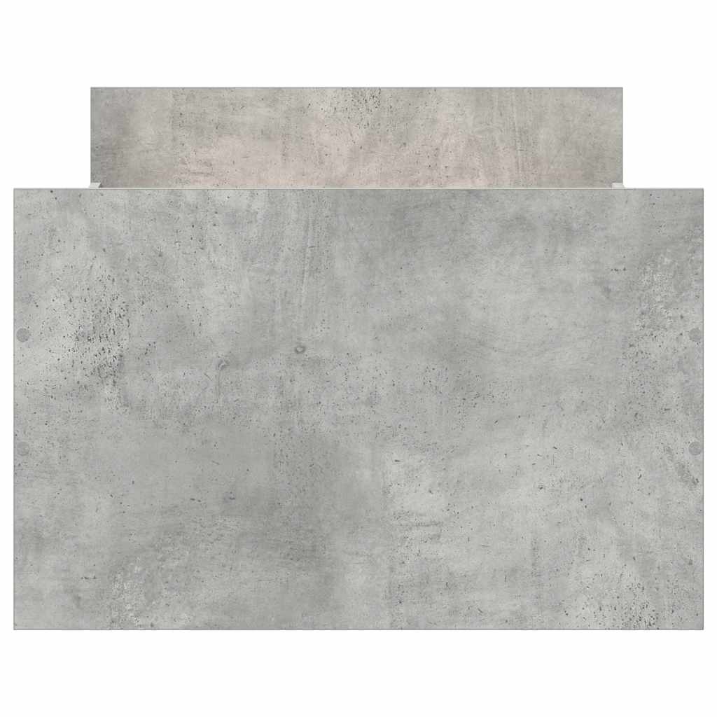 Cadre de lit sans matelas gris béton 90x190 cm - XIOS