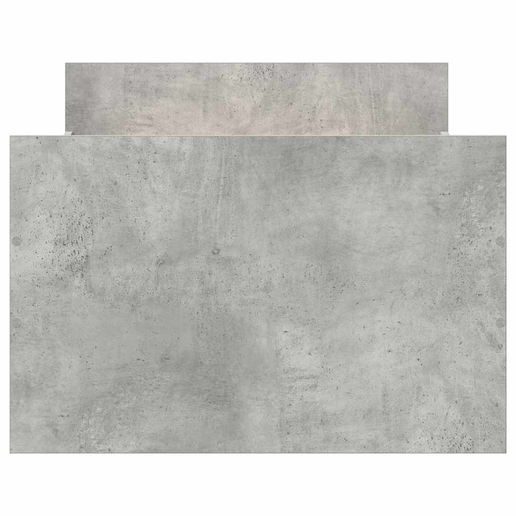 Cadre de lit sans matelas gris béton 75x190 cm - XIOS