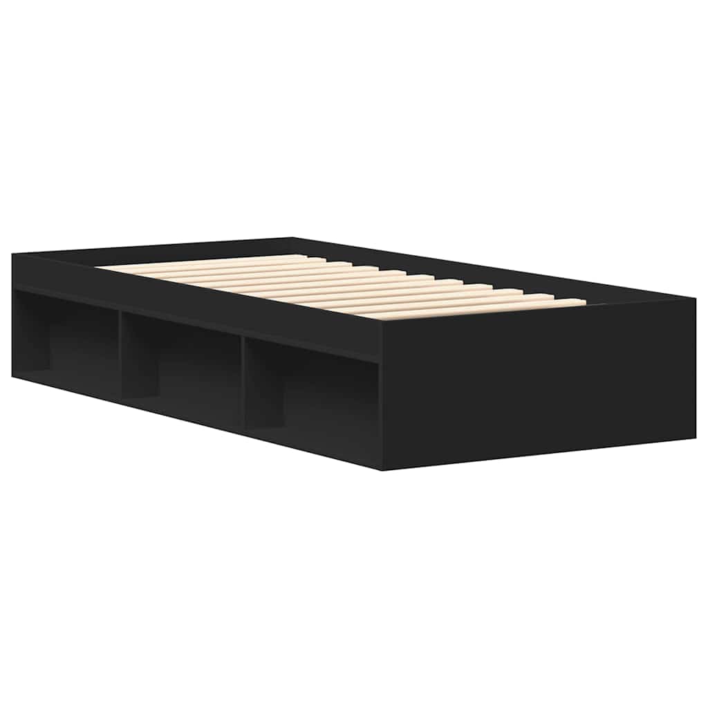 Cadre de lit sans matelas noir 90x200 cm - XIOS