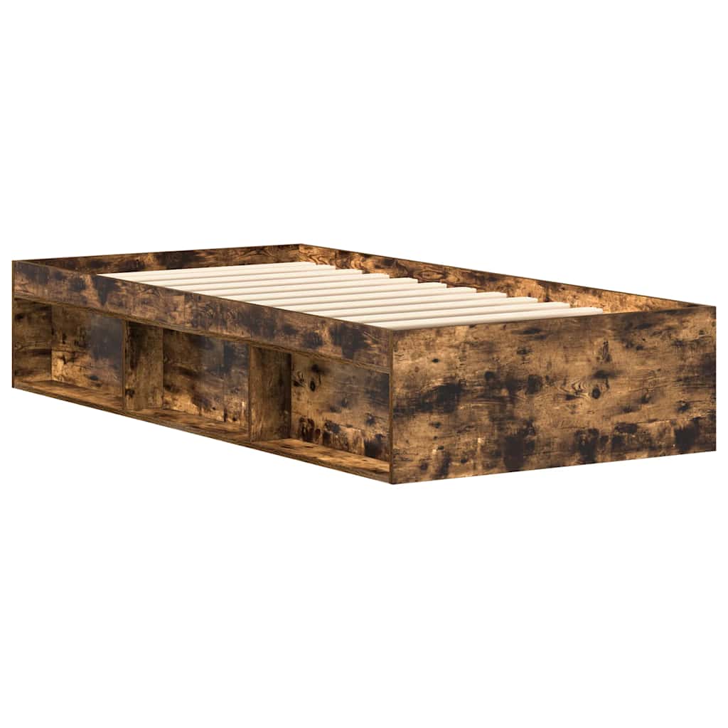 Cadre de lit sans matelas chêne fumé 90x200 cm - XIOS
