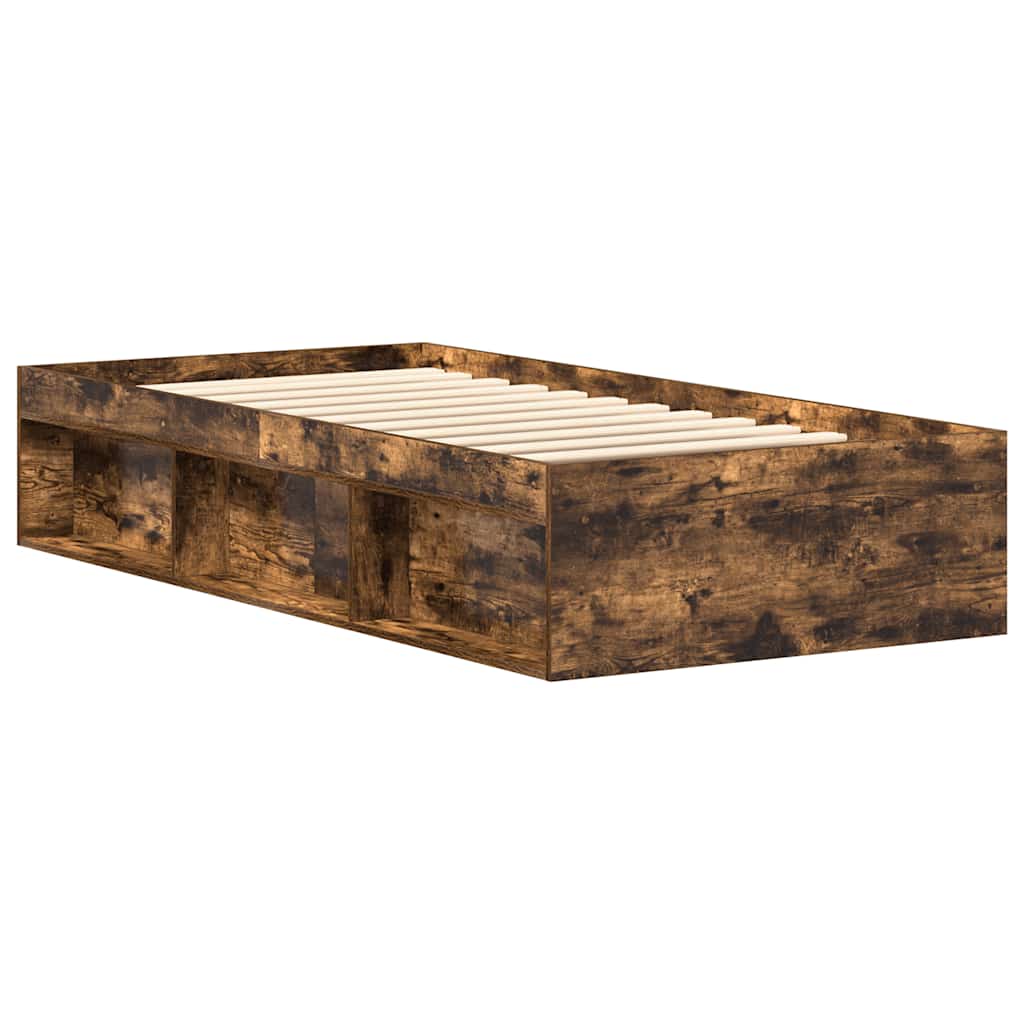 Cadre de lit sans matelas chêne fumé 90x200 cm - XIOS