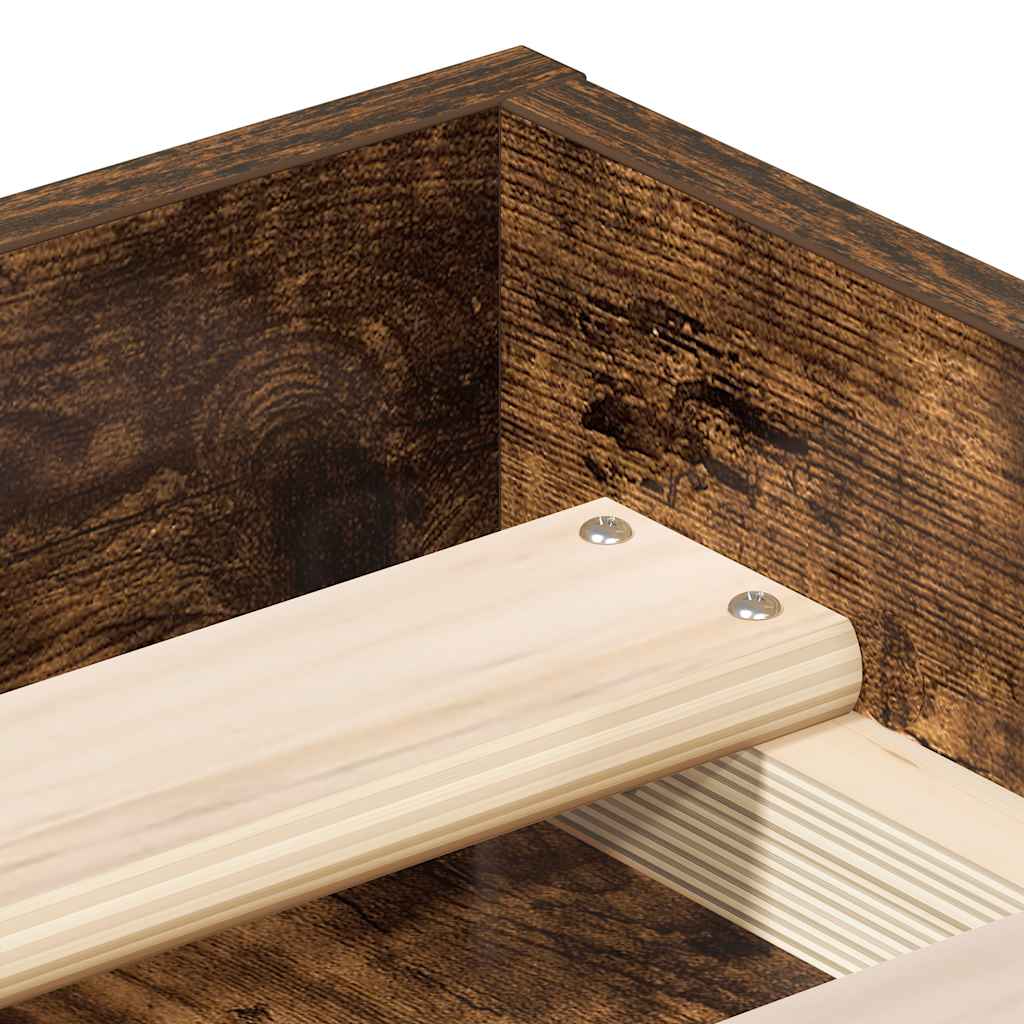 Cadre de lit sans matelas chêne fumé 90x200 cm - XIOS