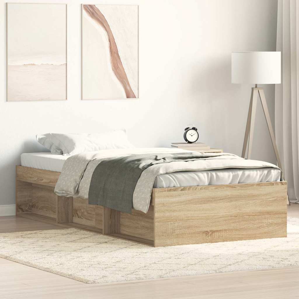 Cadre de lit sans matelas chêne sonoma 100x200 cm - XIOS