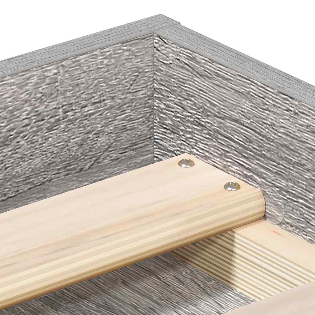Cadre de lit sans matelas sonoma gris 100x200 cm - XIOS