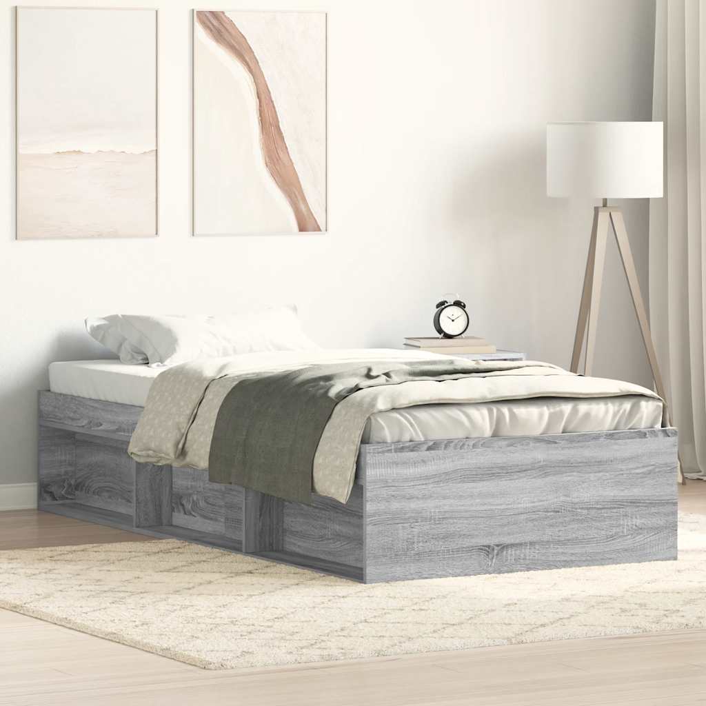 Cadre de lit sans matelas sonoma gris 100x200 cm - XIOS