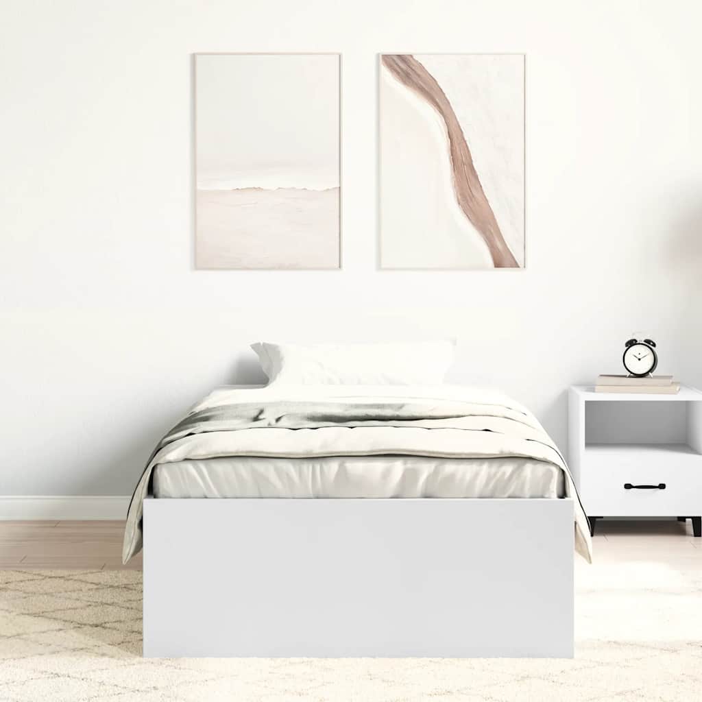Cadre de lit sans matelas blanc 90x190 cm - XIOS