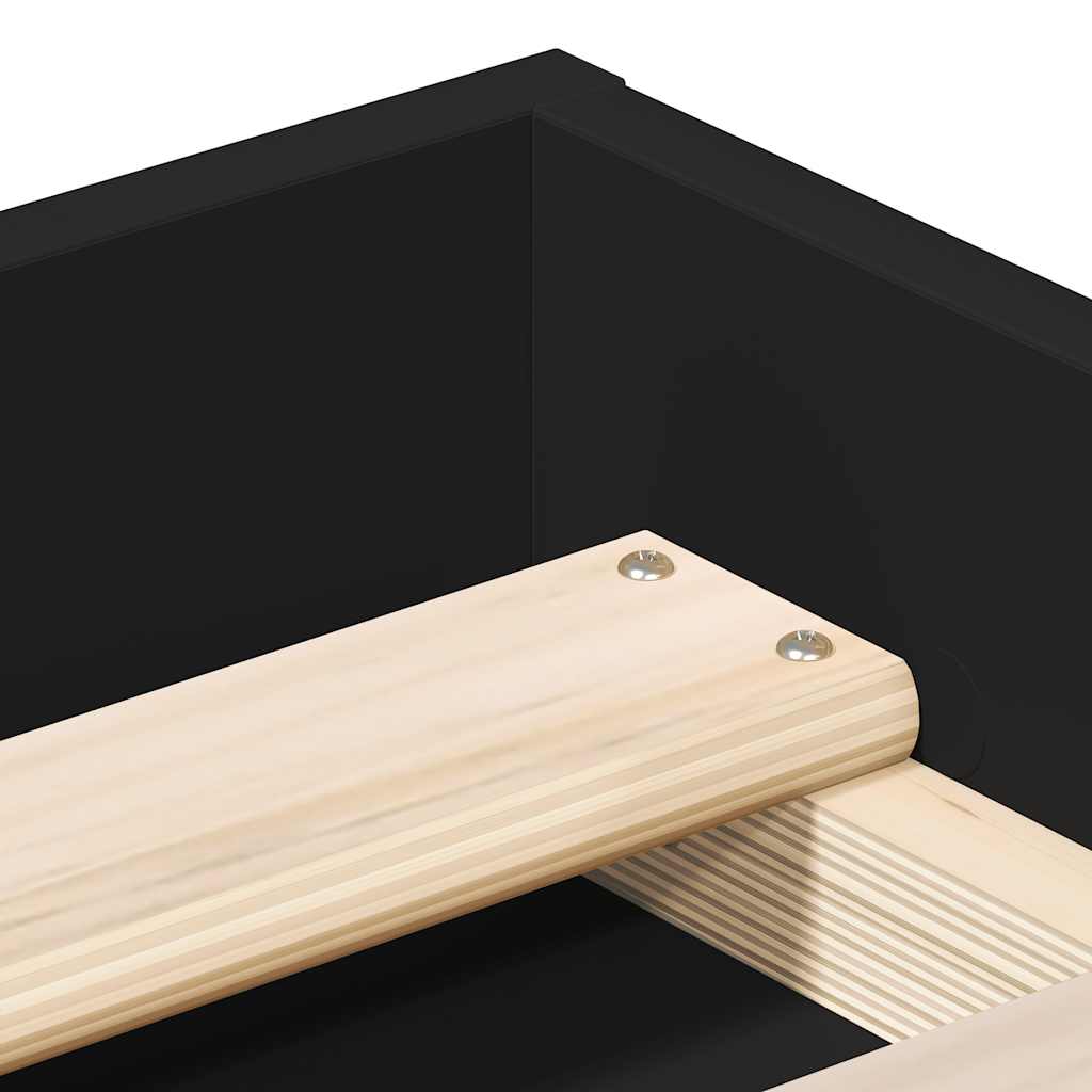 Cadre de lit sans matelas noir 90x190 cm - XIOS