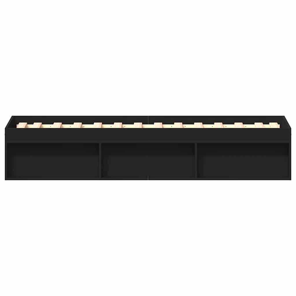 Cadre de lit sans matelas noir 75x190 cm - XIOS