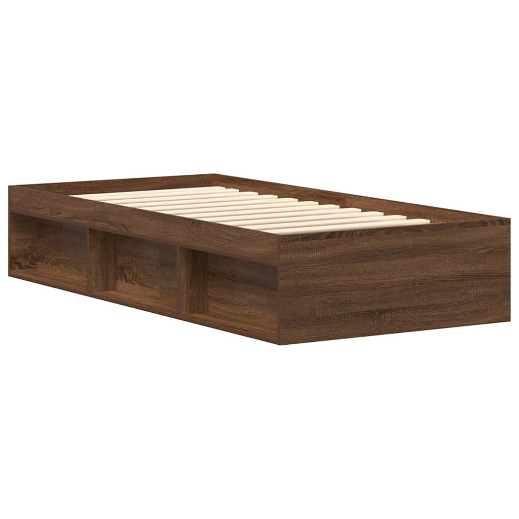 Cadre de lit sans matelas chêne marron 75x190 cm - XIOS