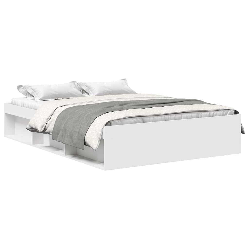 Cadre de lit sans matelas blanc 120x200 cm