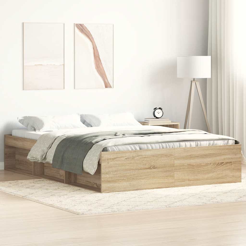 Cadre de lit sans matelas chêne sonoma 140x200 cm - XIOS