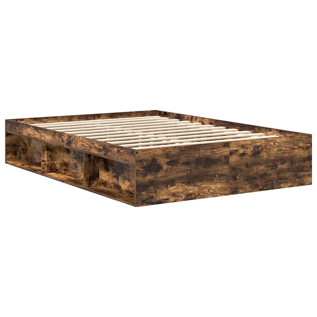 Cadre de lit sans matelas chêne fumé 140x200 cm - XIOS