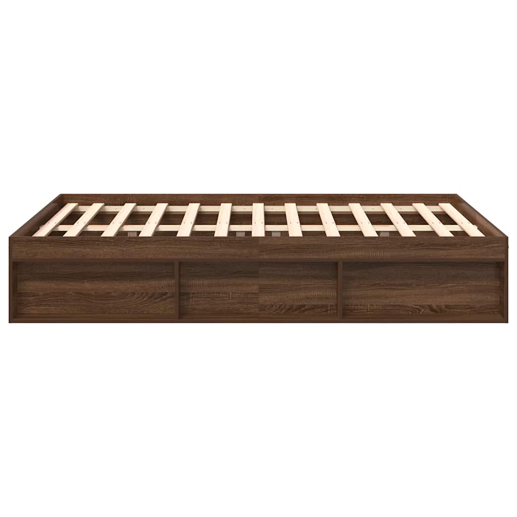 Cadre de lit sans matelas chêne marron 140x200 cm - XIOS