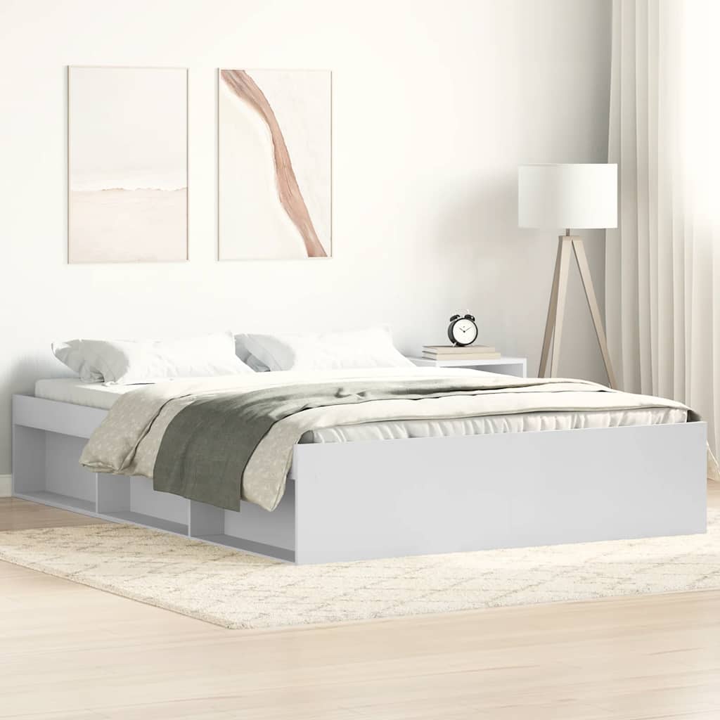 Cadre de lit sans matelas blanc 150x200 cm - XIOS