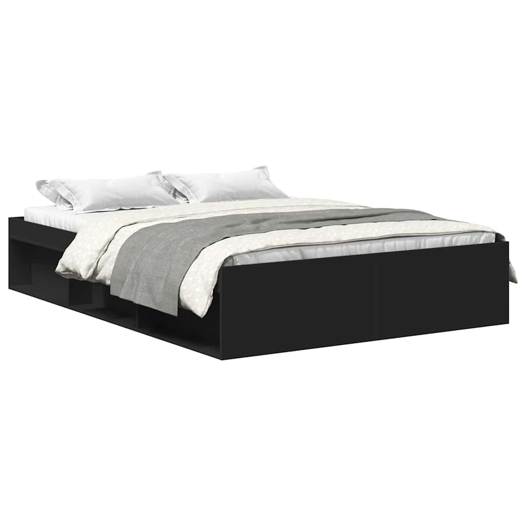 Cadre de lit sans matelas noir 160x200 cm - XIOS