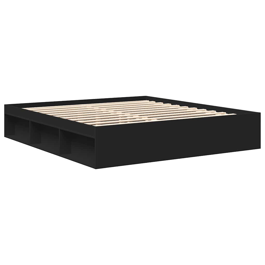 Cadre de lit sans matelas noir 180x200 cm - XIOS