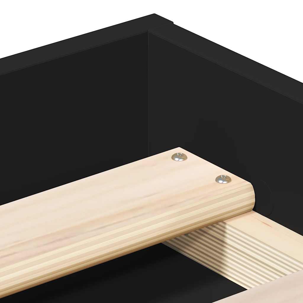 Cadre de lit sans matelas noir 180x200 cm - XIOS
