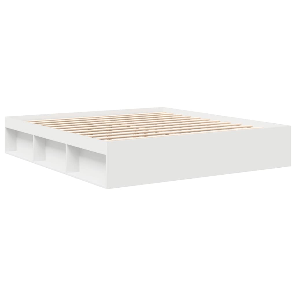 Cadre de lit sans matelas blanc 200x200 cm - XIOS