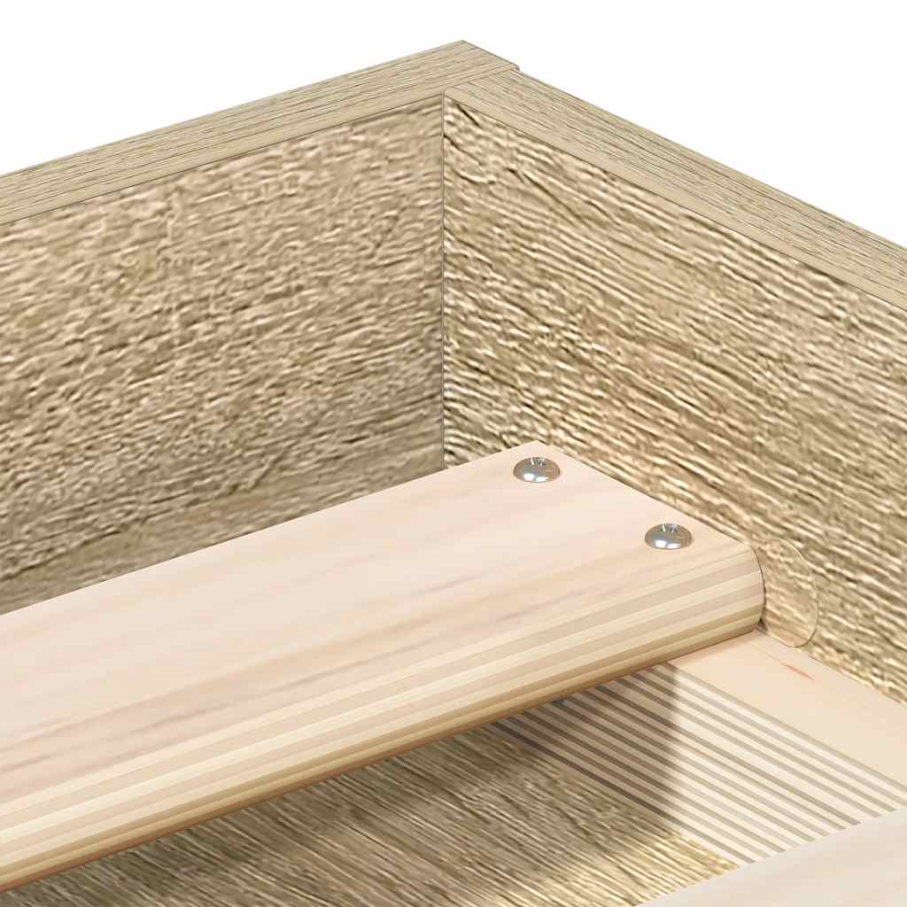 Cadre de lit sans matelas chêne sonoma 200x200 cm - XIOS