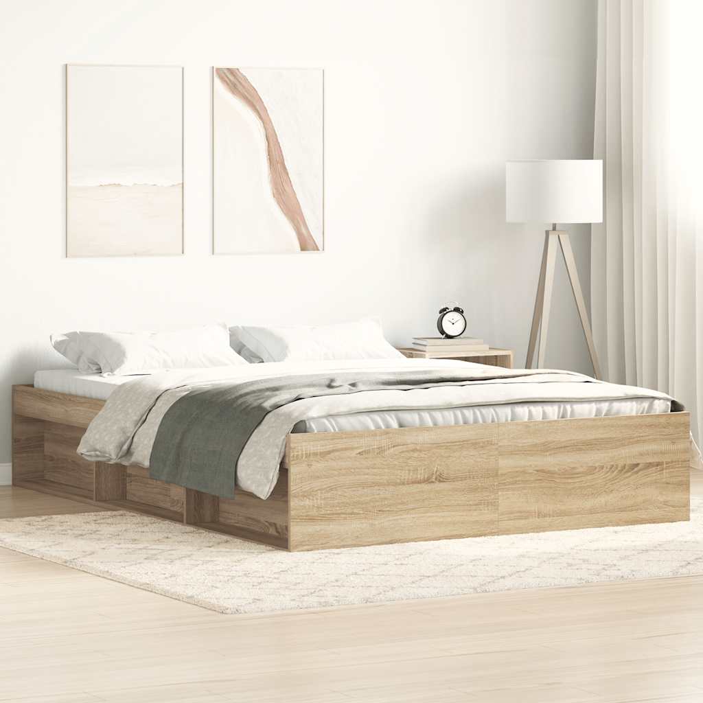Cadre de lit sans matelas chêne sonoma 120x190 cm - XIOS